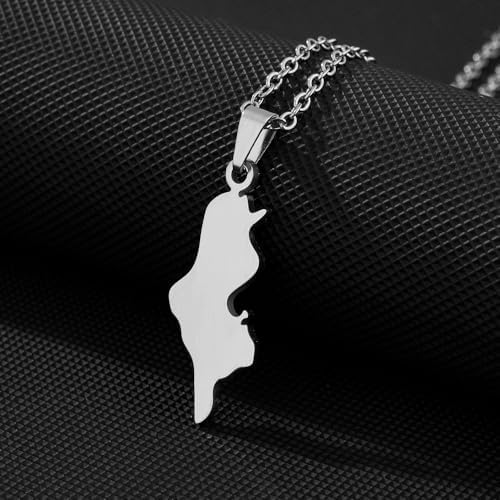 Tunisia Map Necklace