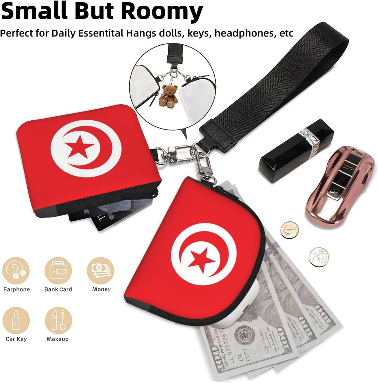 Tunisia Flag Wristlet (2-Pack)
