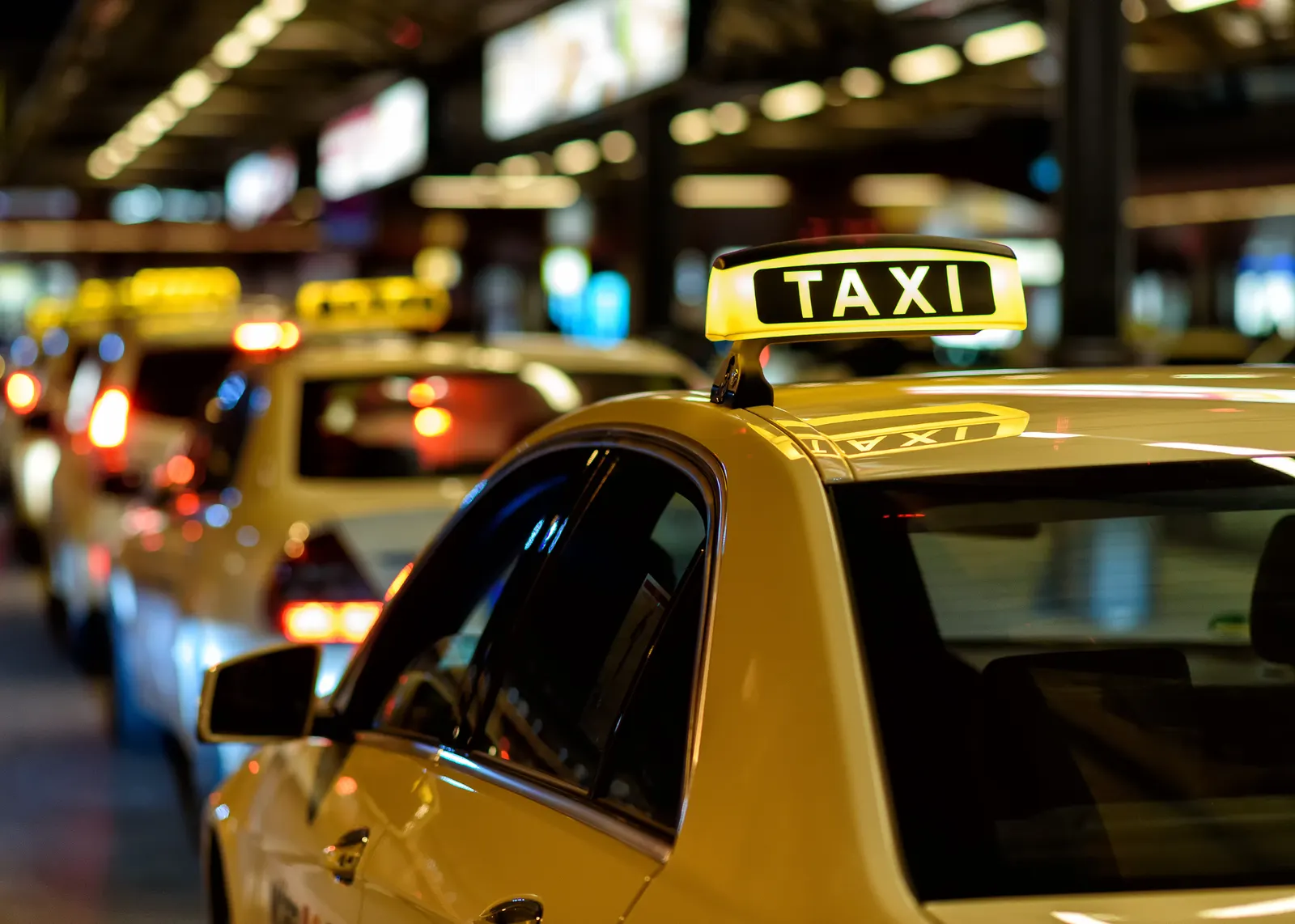An airport taxi at Tunis-Carthage