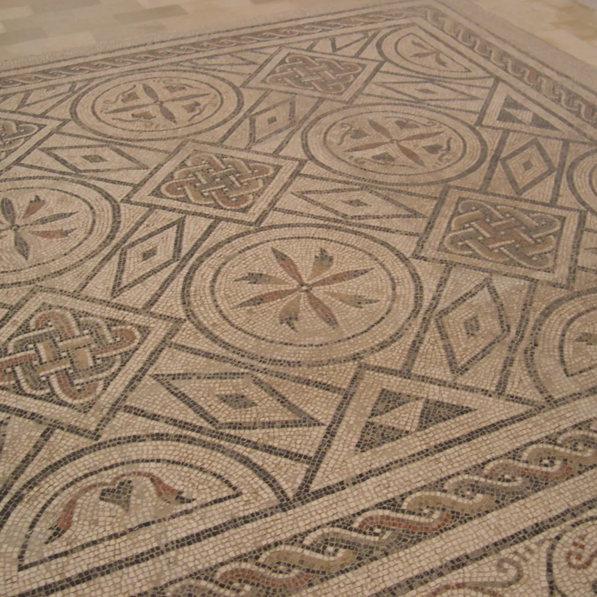 Detailed Roman mosaic from El Jem