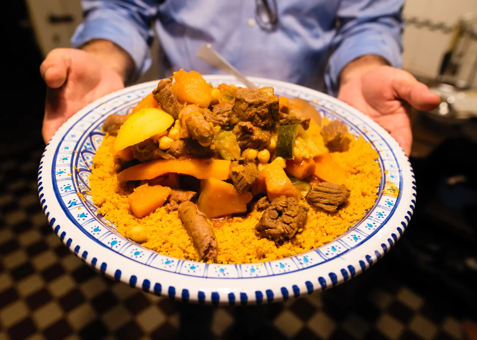 Traditional Tunisian couscous