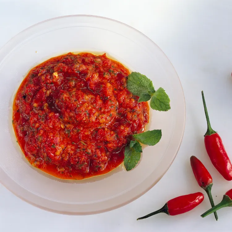 Tunisian harissa paste with dried chillies, garlic and cumin